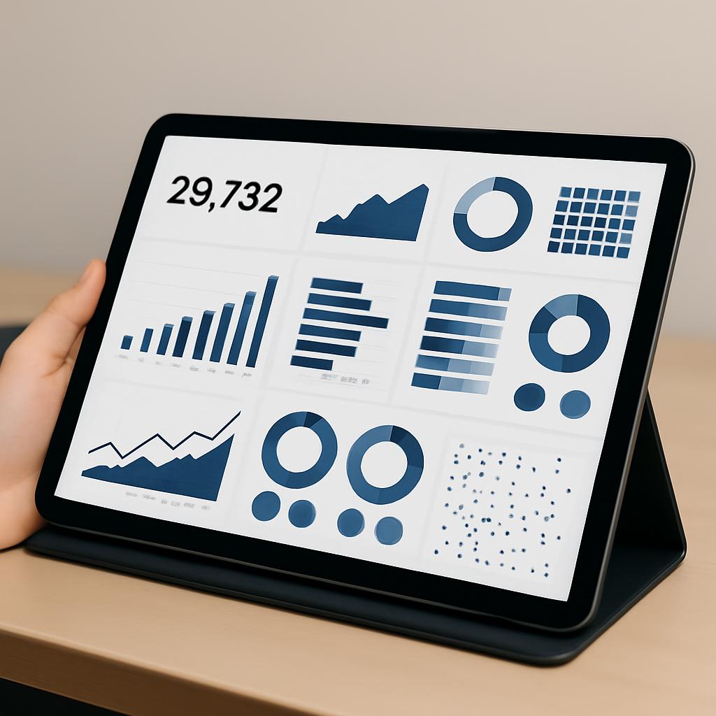 Unchanged Graph Make the iPad display densely packed with many charts, graphs, and ...
